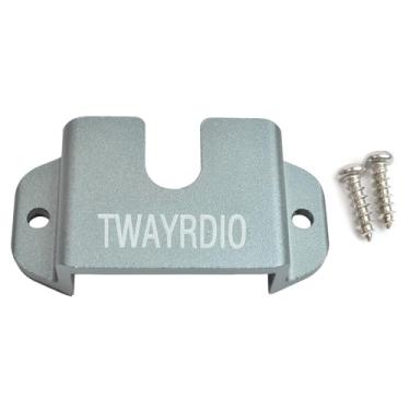 Imagem de TWAYRDIO Suporte de painel com parafusos para rádio portátil/CB microfone de rádio móvel/alto-falante, suporte de montagem multiuso 3 em 1 para scanner Motorola BaoFeng Yaesu Walkie Talkie (escuro)