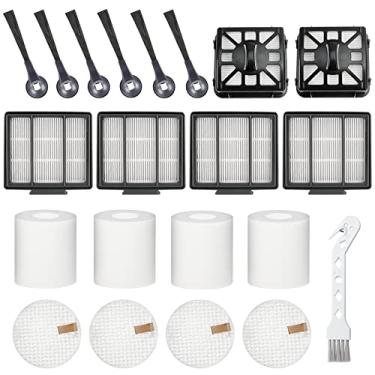 Imagem de Acessórios para aspirador Shark IQ compatível com Shark Robot R101AE (RV1001AE), R101 (RV1001) - 4 filtros Hepa, 6 escovas laterais, 2 filtros, 4 bases pré-motor kit de filtros de feltro e 1 escova de limpeza