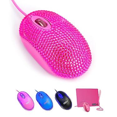 Imagem de Mouse rosa para laptop mouse com strass de cristal brilhante presente personalizado engraçado para crianças e meninas adolescentes aniversário crianças mouse adequado para meninas 6, 7, 8, 9, 10 anos de idade por SOON GO