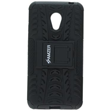 Imagem de AMZER Capa guerreira híbrida resistente a impactos com suporte para Meizu MX3 - Preta