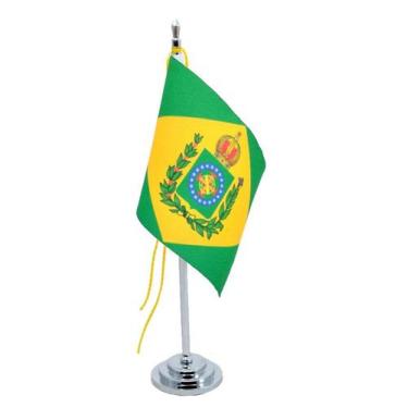 Imagem de Bandeira De Mesa Brasil Império 1822/1889 15cm Alt. (mastro) - SP Band