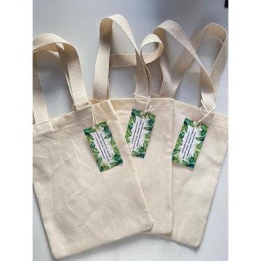 Imagem de Kit com 3 Ecobags 20x25cm Bolsa Ecológica 100% Algodão - T2Click