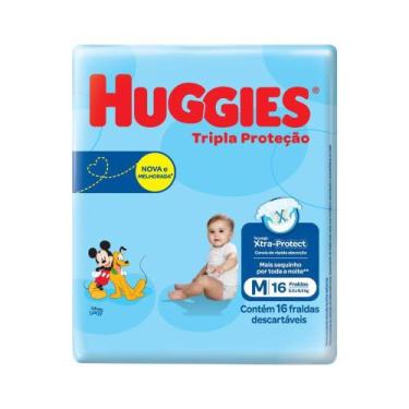 Imagem de Fralda Huggies Tripla Protecao Jumbinho Com 16 Tamanho M