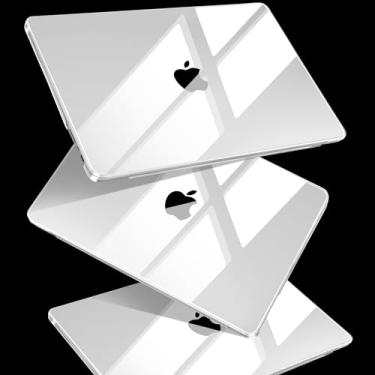 Imagem de MEEgoodo Capa de cristal para M4 MacBook Pro 16 polegadas 2024 2023 2021 (serve para modelos A3403/A3186/A2991/A2780/A2485) M3 M2 M1 Pro/Max, capa flexível e transparente com capa de teclado TPU e