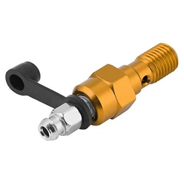 Imagem de M10x1.0mm Motocicleta Freio Sangramento Parafuso Mamilo Banjo Parafuso Com Tampa De Poeira (Ouro)