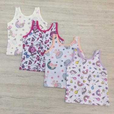 Imagem de Kit C/ 10 Regata Infantil e Bebê De Malha 100% Algodão - Rizzicomercio