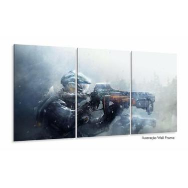 Imagem de Quadro Decorativos Jogo Gun Gaming com 3 peças 125x60 - Wall Frame