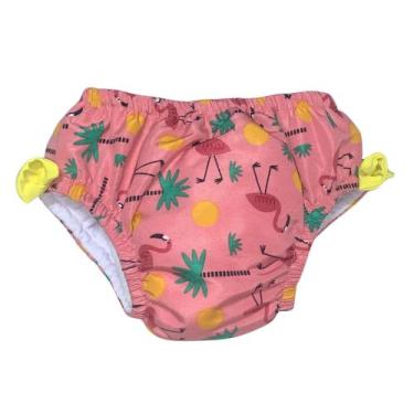 Imagem de Fralda de banho Reutilizável - Biquini Flamingo - Ecoeplay + Meu Tibum