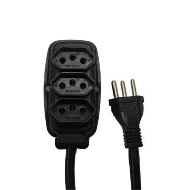 Imagem de Extensão Elétrica 20a Cabo Pp 3x2,5mm² 1,5m Preto - Ilumi