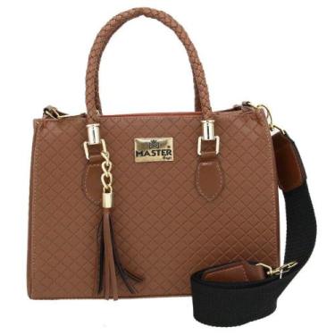 Imagem de Kit Bolsa Feminina Tira Colo com Alça de Ombro Removível Marrom  - Mas