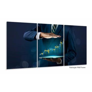 Imagem de Quadro Decorativo Sala Quarto Escritório Empreendedorismo 120x60 3 peç