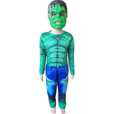 Imagem de Fantasia Longa Com Enchimento HULK - Compra Certa, M 3 A 4 ANOS 