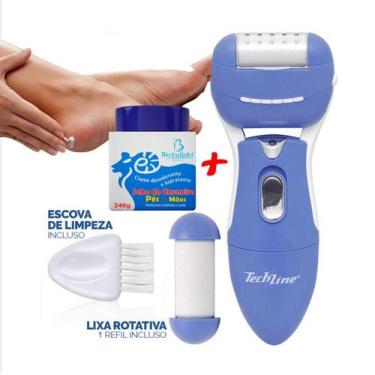 Imagem de Esfoliador Removedor De Calos E Rachaduras Dos Pés + Creme Hidratante 