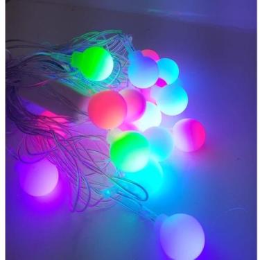 Imagem de Pisca Pisca Led 20 Bolas Natal 4m Bivolt Decoração Festa Evento  - Glo