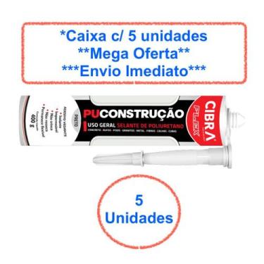 Imagem de Pu Construção Cola Selante De Poliuretano Cibra Flex 400g Preto Cx c/ 