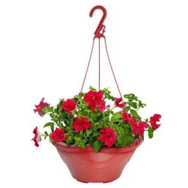Imagem de Vaso Redondo De Pendurar Telha 2,6l 12,5x25,5cm De ø De Pla - Oem