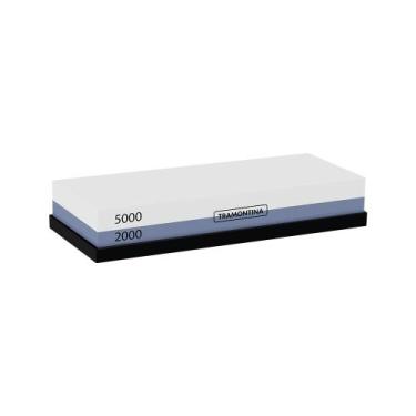 Imagem de Pedra para Afiar Facas Tramontina Profio 24037000 Dupla Face, Preto