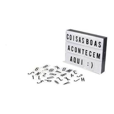 Imagem de Luminária Cinema Light Box A4 Com 96 Letras Números E Ícones - Abelhud