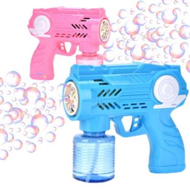 Imagem de Brinquedo Infantil Bazuca Com Luz de Led Automática Lança Bolha De Sab