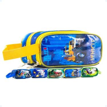 Imagem de Estojo Escolar Organizador Box Jumbo Duplo Com 2 Divisórias - Hxt, Cam