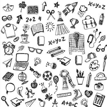 Imagem de Papel De Parede Temático Desenhos Sobre Estudar - 3,00x0,50m - DEKAL D