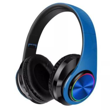 Imagem de Fone de Ouvido Bluetooth B39 Gamer Sem Fio Com Luz Led, azul