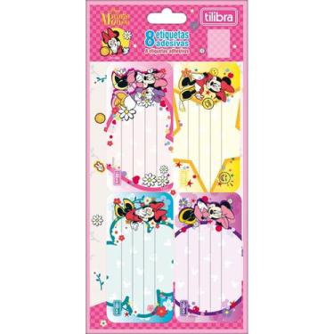Imagem de Etiqueta escolar adesiva Tilibra Minnie com 8 etiquetas