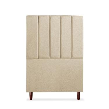 Imagem de Cabeceira Estofada Cama Box Solteiro Carla 110cm Linho - D A DECOR, BE