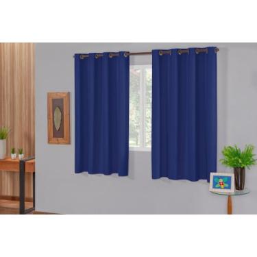 Imagem de Cortina Blackout para Quarto e sala em Pvc 2,20 X 1,30 - Azul marinho 