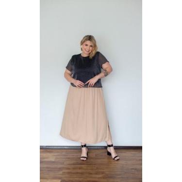 Imagem de Blusa Tule Com Lurex - Mafrise, Preto, 52