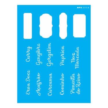 Imagem de Stencil Opa 15x20 Tag Temperos 2 3058