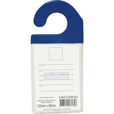 Imagem de Cracha automotivo c/gancho azul 9 x 13 cm. romitec