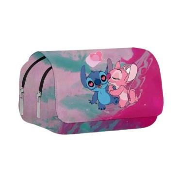 Imagem de Estojo Escolar com Desenho do Stitch - Porta-Canetas e Lápis para Ensi