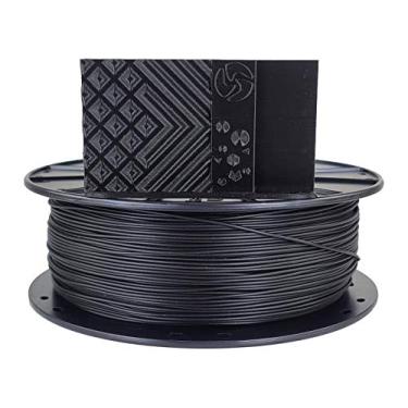 Imagem de Filamento PLA+ padrão de combustível 3D para impressão 3D, feito nos EUA, filamento de impressora 3D, precisão dimensional +/- 0,02 mm, 1,75 mm, carretel de 1 kg, preto meia-noite
