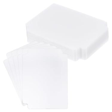 Imagem de PATIKIL Divisores de cartões colecionáveis 9,4 x 7 cm, pacote com 50 divisórias de páginas de plástico, separadores de cartas de baralho para jogos, cartas de jogar, esportes, escritório, reuniões,