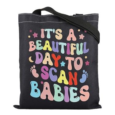 Imagem de ENSIANTH Bolsa de presente ultrassom ultrassom para presente radiologista bolsa com alça de estudante de radiologia escolar, Preto, Large, Escaneie a bolsa ultrassonografista