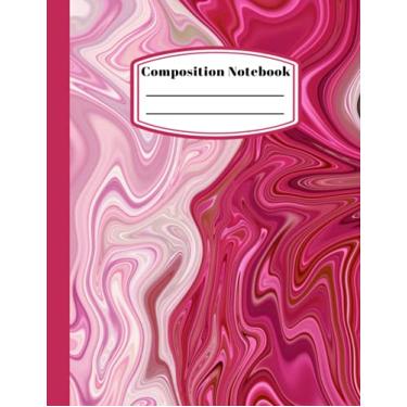 Imagem de Composition Notebook: Pink Marble Composition Notebook Wide Ruled, Blank Wide Ruled Paper Liquid Marbled composition notebook for Women and Girls (Marble Notebooks College Ruled)