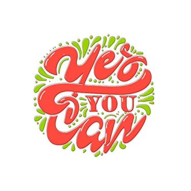 Imagem de Yes You Can: Cornell Notes Notebook, Motivational Word Art Cover, Size 8.5" x 11", 120 Pages, Soft Matte Cover