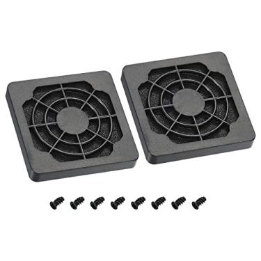 Imagem de PATIKIL Filtro de ventilador de resfriamento de 50 mm com parafuso, pacote com 2 protetores de grade de ventilação ABS para capa protetora de ventilador DIY, preto