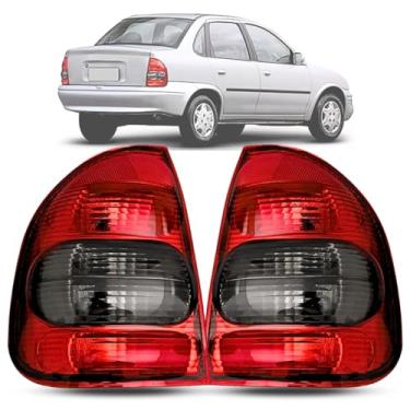 Imagem de Par Lanterna Corsa Classic Fumê 2003 2004 2005 2006 2007 2008 2009 2010