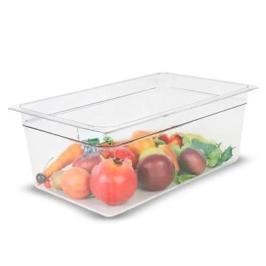 Imagem de Cuba Gastronômica Acrílico Gn 1/2 100mm Sem Tampa 6 Lts Profissional