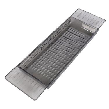 Imagem de Bandeja de Banheira PET, 57-80cm Rack de armazenamento retrátil para banheira para banheiro, Suporte multifuncional para banheira para colocar suprimentos de banho, toalhas
