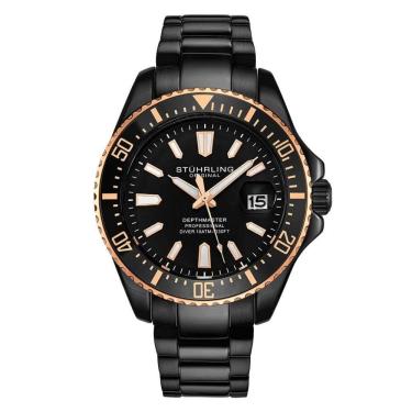 Imagem de Relógio Masculino Stuhrling Depthmaster 3950A Quartzo 42mm, Preto
