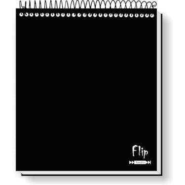 Imagem de Caderno Flip Preto Capa Dura 10 matérias 160 Folhas