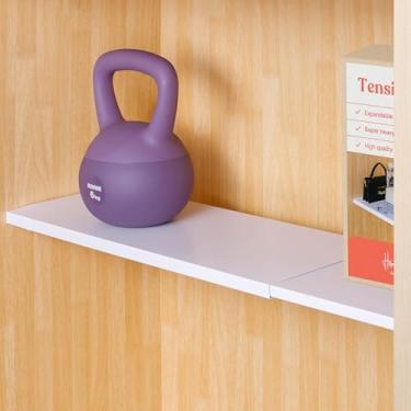 Imagem de Home in Bold Prateleira de armazenamento expansível para armário – Prateleira de haste de tensão sem broca para armário antiderrapante | Prateleiras para armário (sem instalação de parafuso)