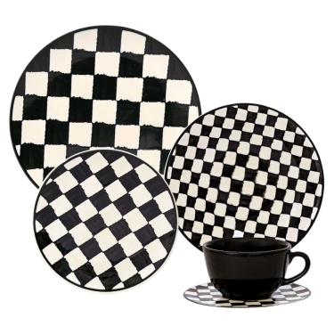 Imagem de Jogo De Jantar Em Cerâmica Unni Com 20 Peças Oxford Damas