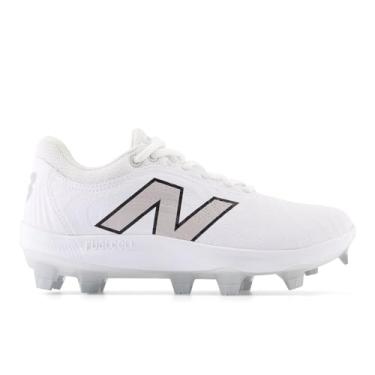 Imagem de New Balance FuelCell Fuse V4 Tênis feminino de softbol moldado, Branco óptico/Raincloud, 36