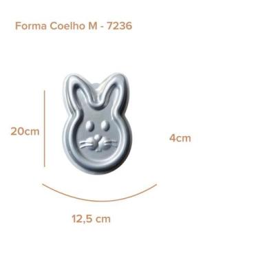 Imagem de KIT 10 Formas Ballerine Coelho Bolo Pudim M 20x12,5x4cm CAPARROZ