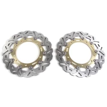 Imagem de 1 par de discos de freio dianteiros flutuantes compatíveis com Kawasaki Ninja 650R EX650 2017-2022, Ninja 650 EX650 ABS 17-22, Z650 ABS 17-22, Z650RS 20-22, Z900 17-22, Z900RS 18-22. , Peças de