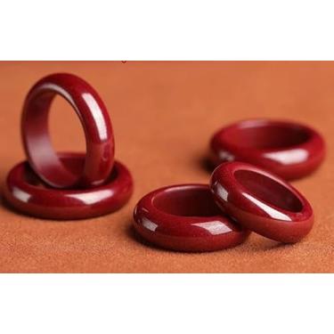 Imagem de FengShui anéis de cinábrio para mulheres e homens anéis de pedra de cinábrio natural, anéis de pedra de cinábrio vermelha, Feng Shui, boa sorte, anéis de proteção, joias para casais, presentes
